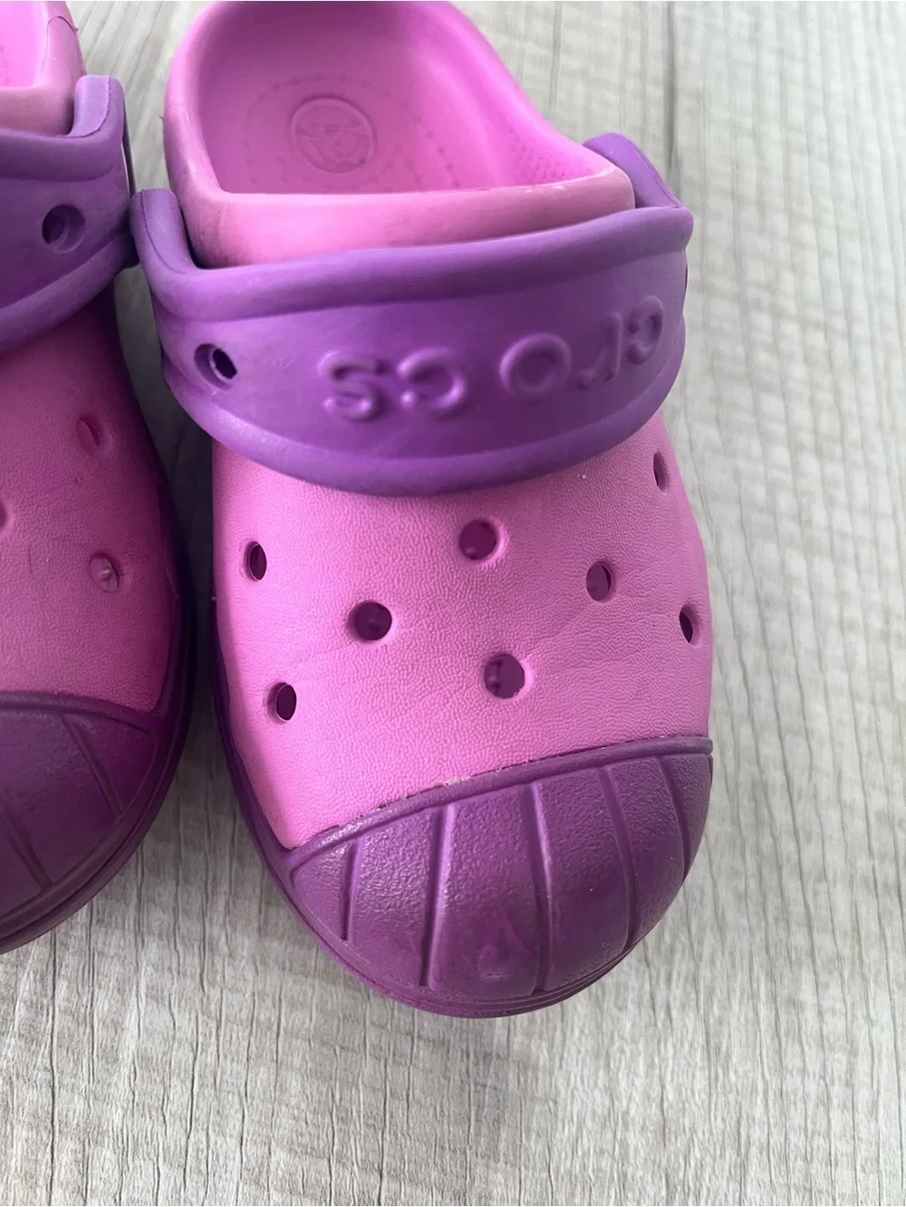 Crocs Bump It Clog Baby Toddler Kids Girls Size C7 Purple Pink Clog Summer